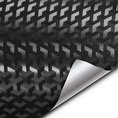 VViViD+ Designer Triangle Carbon Fiber Vinyl Wrap (100ft x 5ft) with Air Release - size: 100ft x 5ft