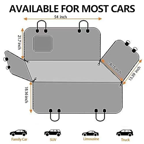Dog Car Seat Cover for Pets Waterproof Seat Cover Hammock Scratch Proof Nonslip Back Seat Pet Bed Mat for Travel Durable Soft Back Seat Covers for Cars Trucks and SUVs (23.5 x 51 inch) - color: Hammock