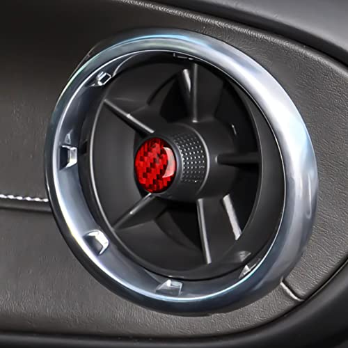 Carbon Fiber Decla Car Center Air Vent Sticker Interior Trim Cover for Chevrolet Camaro ZL1 2016 2017 2018 2019 2020 2021 2022 2023 Accessories - color: Center Air Vent