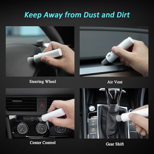 Edglete Car Screen Cleaner Spray and Wipe, Car Interior Cleaner Detailing Kit Screen Cleaning Tool for Touchscreen Display Dashboard, Car Detailing Brush for Tesla Jeep BMW Honda Benz Chevy