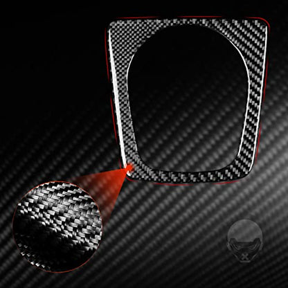 Real Carbon Fiber Center Control Water Cup Holder Frame Decal Accessories Interior Trim Sticker Cover Compatible with Benz CLA C117 2014-2018 GLA X156 2015-2019 Black - color: Center Control Water Cup Holder Frame