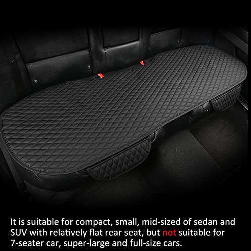 West Llama Pu Leather Car Seat Bottom Covers Protectors Include 1 Pair Front Driver Seat Pad Mat and 1 Rear Bench Cover Universal Fit 90% Vehicles,Black - color: A-Black, size: Universal Fit - Full Set