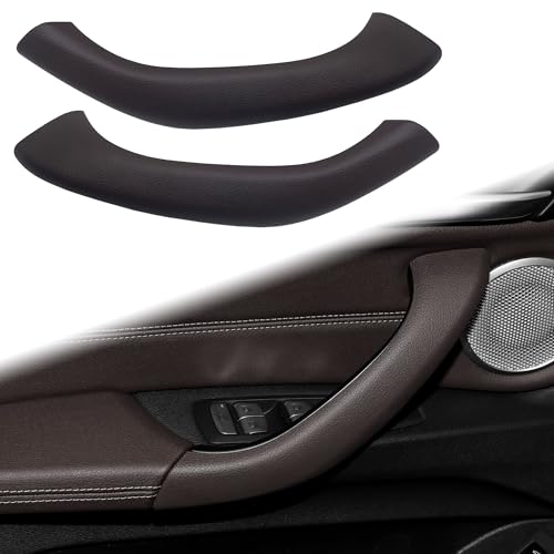 Car Inner Door Handle Pull Outer Cover Replacement for BMW X1 F48 2016-2019, X2 F39 2018-2019 Driver Passenger Side (Mocha Brown, 2pcs Left+Right) - color: Mocha Brown, size: 2pcs Left+Right