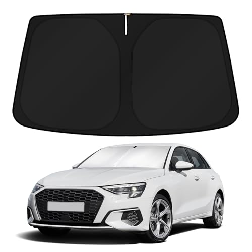 KUST Windshield Sun Shade for 2022-2024 2025 2026 Audi A3 Accessories Custom Fit Sunshade Sun Visor Protector Foldable Blocks UV Rays Keep Your Car Cooler - size: For | Audi A3 2022-present