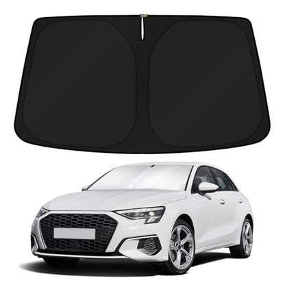 KUST Windshield Sun Shade for 2022-2024 2025 2026 Audi A3 Accessories Custom Fit Sunshade Sun Visor Protector Foldable Blocks UV Rays Keep Your Car Cooler - size: For | Audi A3 2022-present