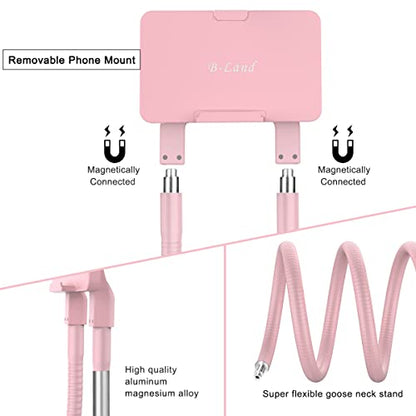 B-Land Cell Phone Holder, Universal Mobile Phone Stand, Lazy Bracket, DIY Flexible Mount Stand with Multiple Function - color: Pink