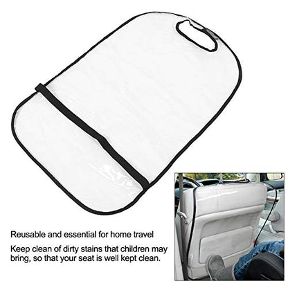 Acouto Kick mats Back seat Protector, 2Pcs Seat Back Cleaning Cover,Car Truck SUV Thicken Seat Back Protector Transparent Cover Child Baby Kick Mat Clean Keep