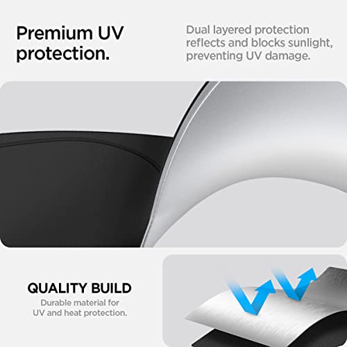 Spigen Front Windshield Sunshade for All Tesla Model Y & 3 | Dual Layered Protection Car Accessories for Model Y Juniper and Model 3 Highland | Gift for Tesla Owner - size: Model 3/Y