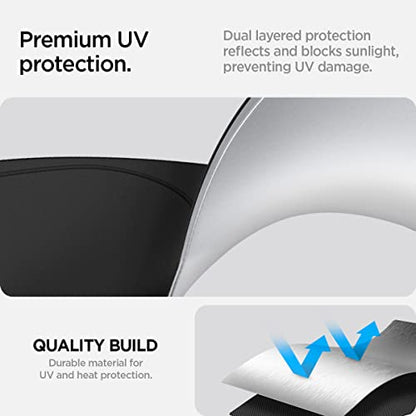 Spigen Front Windshield Sunshade for All Tesla Model Y & 3 | Dual Layered Protection Car Accessories for Model Y Juniper and Model 3 Highland | Gift for Tesla Owner - size: Model 3/Y