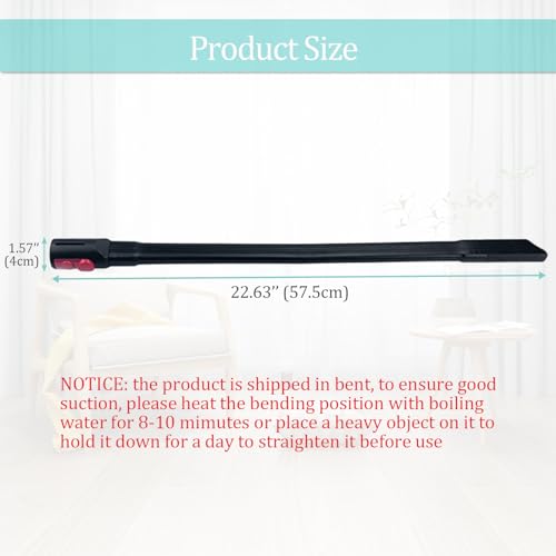 Charlux 22.6" Flexible Crevice Tool for Dyson V7 V8 V10 V11 V12 V15 Gen5 Cordless Vacuum Cleaner, Vacuum Accessories Attachment for Dryer Vent, Car Detailing, Gaps and Corners Cleaning - 22.6 Inches