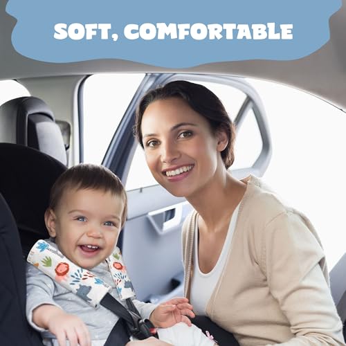 Car Seat Strap Covers for Babies Soft Car Seat Belt Covers, Mink Car Seat Straps Shoulder Pads for Boys and Girls, Blue - color: Blue