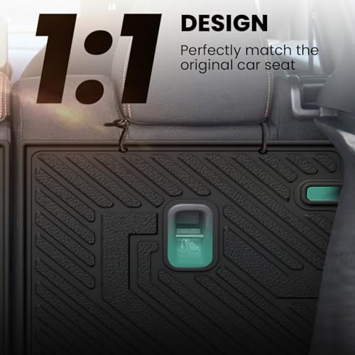 LASFIT Rear Seat Back Protector for Honda HR-V 2023-2026,All Weather TPE Pet Friendly Custom Fit HR-V Second Row Back Seat Cover Backseat Mat Liner - style: 6）For Honda HR-V | 2023-2026 | Back Seat Cover