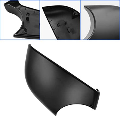 Jaronx Compatible with Tesla Model Y Mirror Lower Cover 2018-2025,Left Drive Side Rearview Mirrors Base Trim Bottom Cover Replacement for Tesla Model Y Accessories(Left) - size: Left Side Black, style: Model Y