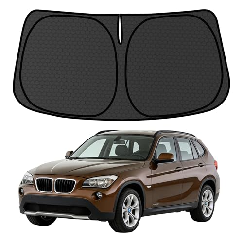 X1 E84 Customized Windshield Sun Shade for 2011 2012 2013 2014 2015 X1 E84 Front Window Sunshade Visor Protector Foldable Blocks UV Rays Keep Car Cooler Accessories - size: For X1 E84 2011-2015