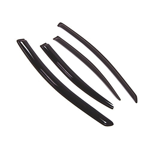Outside Mount Window Vent Visors Rain Guards Compatible with Pontiac G6 2005-2010 | Side Window Wind Deflectors Rain Shields | Black Tinted, 4 Pcs Set, BGWV-369 - color: Black Tinted, size: For Pontiac G6 2005-2010