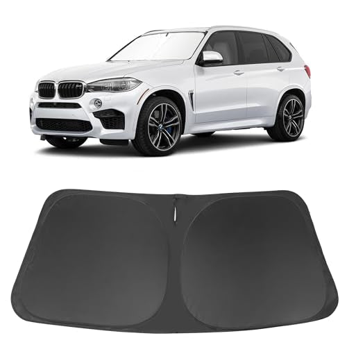Windshield Sun Shade Custom Fit for 2014 2015 2016 2017 2018 BMW X5 Accessories Foldable Sunshade Sun Blocker Protect Car from Sun Rays & Heat Damage Keep Car Cooler - size: Fit BMW X5 2014-2018