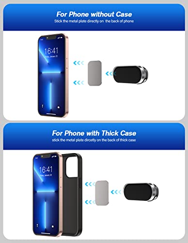 Magnetic Phone Holder for Car[2 Pack],Phone Holders for Your car [Upgrade Magnet] -360 Rotation,Car Magnet Phone Mount Compatible with All Cell Phone - color: Black