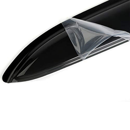 Side Window Visor Vent Deflector fit for Ford F-150 2009-2014 SuperCrew/Crew Cab,4pcs Dark Smoke Outside Mount Tape On Sun Rain Guards 94155 - size: 4pcs 2009-2014 F-150 SuperCrew Cab (Outside Mount)