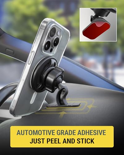 Scosche MagicMount Select MagSafe Car Mount for iPhone, Strong Magnetic Phone Holder for Car Magnet Phone Mount with 360° Rotation for Dashboard/Vent Compatible with iPhone 17/16/15/14 Pro Max Android - size: 1 Pack, style: Dash / Vent