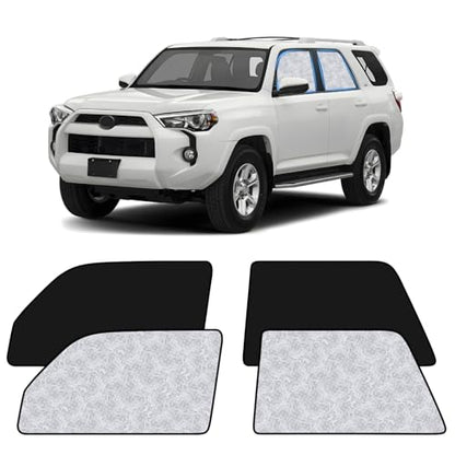 ZATOOTO Car Window Shades for Toyota 4Runner 2017-2024, 4 Pcs Magnetic Car Window Covers, 100% UV Protection Foldable Privacy Curtains Side Window Sun Shade for Baby Breastfeeding Sleeping Camping - color: Toyota 4Runner(17-24)