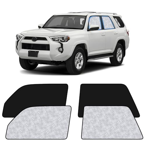 ZATOOTO Car Window Shades for Toyota 4Runner 2017-2024, 4 Pcs Magnetic Car Window Covers, 100% UV Protection Foldable Privacy Curtains Side Window Sun Shade for Baby Breastfeeding Sleeping Camping - color: Toyota 4Runner(17-24)