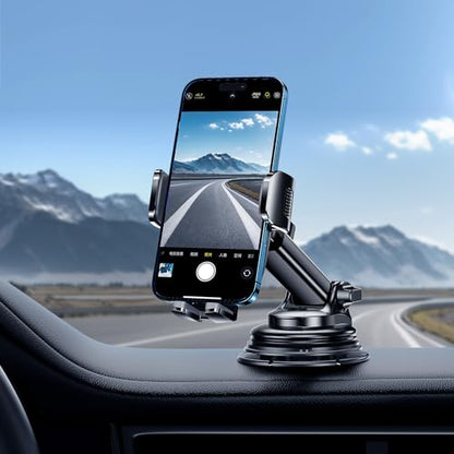 Qifutan Car Phone Holder Mount Phone Mount for Car Windshield Dashboard Air Vent Universal Hands Free Automobile Cell Phone Holder Fit for iPhone Smartphone Camera Mounts - style: Carbon fiber