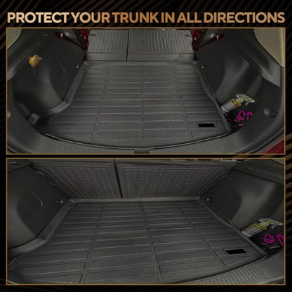 All Weather Floor Mats for 2018-2024 2025 Volvo XC60 (Only T5/T6 Models and Not Hybrid) - All Weather for Volvo XC60 Floor Mats Cargo Mat Backrest Mats Waterproof Interior Accessories - size: 26)XC60 Set|2018-2025