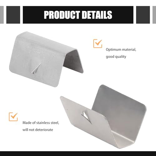 12 PCS Car Wind Deflector Buckle, Stainless Steel Rain Gutter Clip Replacement, Windproof Rainproof Deflector Channel Fixed Window Clip Set, Compatible with HEKO G3 Sned Accessories (Silver)
