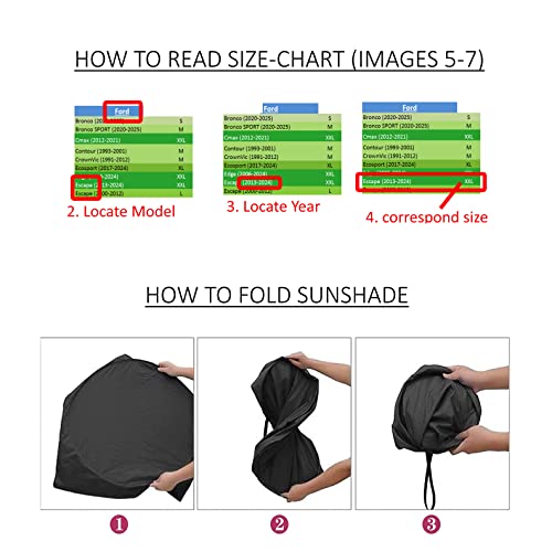 Car Sun Shade with Storage Pouch by A1 Sunshades Shield Protector Blocker Retractable Cover Sunscreen Auto Interior Accessories Visor Small - size: Small