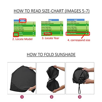 Car Sun Shade with Storage Pouch by A1 Sunshades Shield Protector Blocker Retractable Cover Sunscreen Auto Interior Accessories Visor Small - size: Small