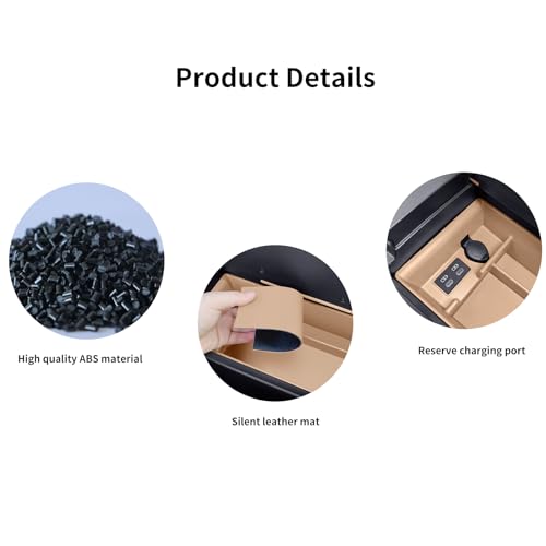 Compatible with Lexus ES ES250, ES300, ES300h, ES350H, 2022, 2023, 2024, interior armrest storage box, bracket tray, center console organizer, in car supplies - color: 2022-2024ES Box black