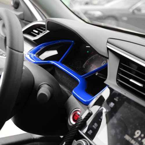 YINGTUU for Honda 10th Gen Civic 2016-2021 Accessories Dash Board Trim Cover Interior Glossy Blue - color: Dash Board Trim Cover-Blue