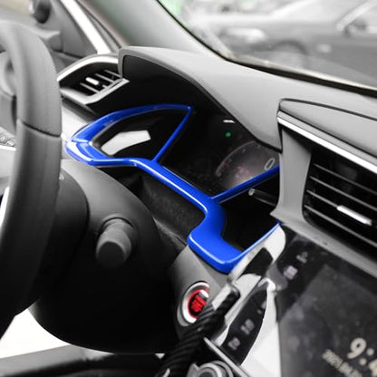 YINGTUU for Honda 10th Gen Civic 2016-2021 Accessories Dash Board Trim Cover Interior Glossy Blue - color: Dash Board Trim Cover-Blue