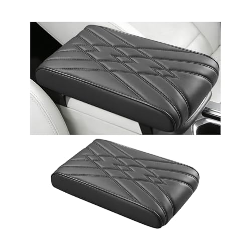 Car Center Console Cover, Memory Foam Leather Soft Breathable Armrest Seat Storage Box Protector Pad, Automotive Interior Middle Console Cushion Cover, Universal for Truck SUV Van (Gray) - color: Gray