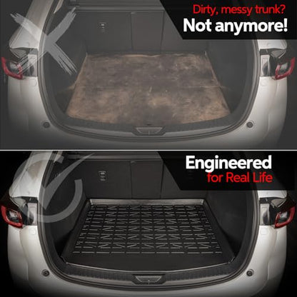 CX5 Trunk Mat for SUV Vehicles – All Weather Car Floor Mats, Heavy Duty Rubber Cargo Liner for Back of CX-5 SUV Trunk Cover – Car All Weather, Auto Floor Mats, Cargo Liners