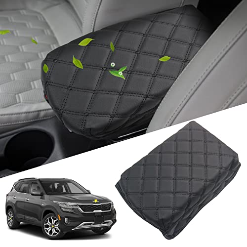 SKTU for 2021 2022 2023 2024 2025 2026 Kia Seltos Armrest Cover 2023 2024 2025 2026 Seltos Accessories Armrest Pad 2024 2025 2026 Seltos Seat Box Pad 2024 2025 2026 Seltos Center Console Cover - color: for 2021-2026 Seltos
