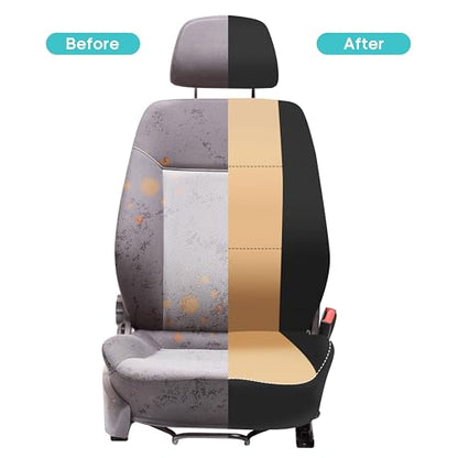 FH Group Waterproof Neoprene Car Seat Covers Full Set – Universal Fit Front & Split Bench Rear Seat Covers, Airbag Compatible Automotive Seat Protectors for Cars, SUVs,Vans, Beige - color: Beige, style: Full Set