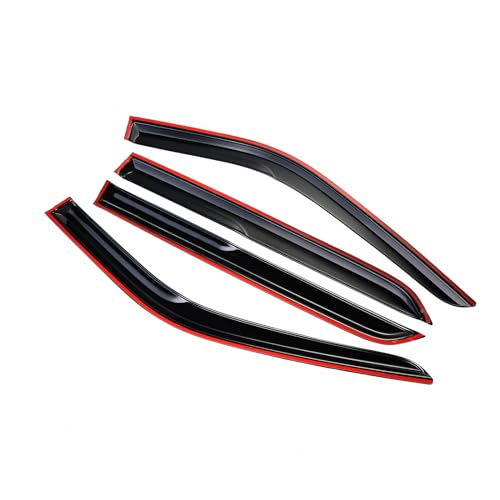 Tape-On Side Window Visor Deflectors for 2018-2023 N-issan Kicks S SV SR Smoke Tinted Rain Guards Shield Shade - size: 2018-2023 N-issan Kicks