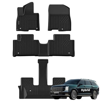 Floor Mats for The New 2026 Hyundai Palisade Hybrid 7&8 Seats (Not Fit Gas),TPE All Weather Protection Car Mats Floor Liners Automotive Accessories,Black - size: For 2026 Palisade Floor Mat (Hybrid)