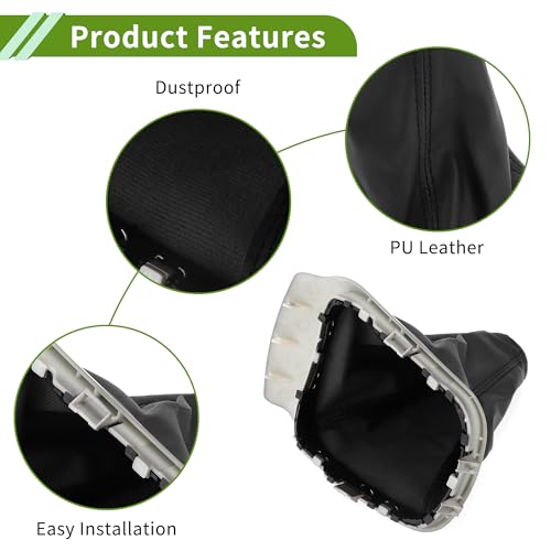 Gear Shift Stick Gaiter for Chevrolet Sonic 2012-2020 Car Black Gear Stick Knob Cover Boot Shift Cover Faux Leather 1 Pc