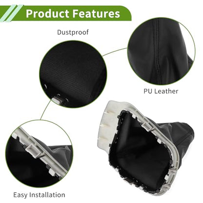 Gear Shift Stick Gaiter for Chevrolet Sonic 2012-2020 Car Black Gear Stick Knob Cover Boot Shift Cover Faux Leather 1 Pc