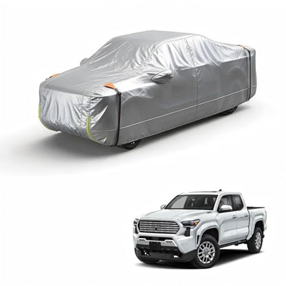 Wigoo Toyota Tacoma Car Cover 2016-2026, Custom Fit Waterproof All Weather Outdoor Full Exterior Truck Cover, Windproof UV Rain Snow Dust Protection, Paint-Safe Lining, Door Zipper, Tacoma Accessories - size: For Tacoma (2016-2026)