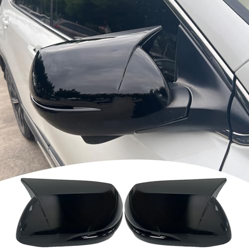Side Mirror Cover,for Honda CRV 2017 2018 2019 2020 2021 2022, Bright Black Side Rear Mirror Covers Body Kit Accessories for Cars.(with Turn Signal) - color: Bright Black, size: For 2017-2022 Honda CRV (With Turn Signal)