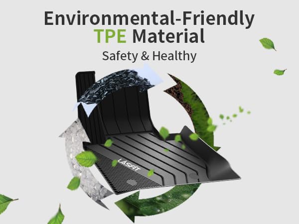 LASFIT Floor Mats Fit for BMW X3 2018-2024/ BMW X4 2019-2024, Custom Fit TPE All Weather Waterproof Floor Liners Front & Rear Rows Car Mats for 30i M40i 30e M40i xDrive30i, Black - size: 2) X3 2018-2024 | X4 2019-2024 | Floor Mats