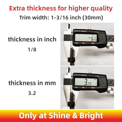 16Ft Chrome Silver Extra Thick Auto Molding Trim Universal Bumper Window Door Body Side Decorative Strip Scratch-Proof (Width: 1-3/16inch [30mm]) - size: Width: 1-3/16inch [30mm]