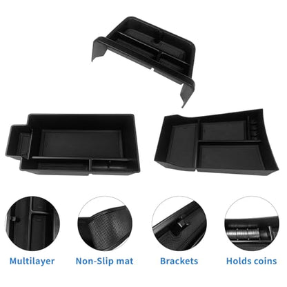 Zxiaochun 3PCS Center Console Organizer Compatible with 2021-2025 2026 Nissan Rogue S/SV/Rock Creek Accessories, Dashboard Tray Armrest Storage Box Lower Center Console Tray (Only Fit 8-Inch Screen) - size: 3PCS Center Console Tray