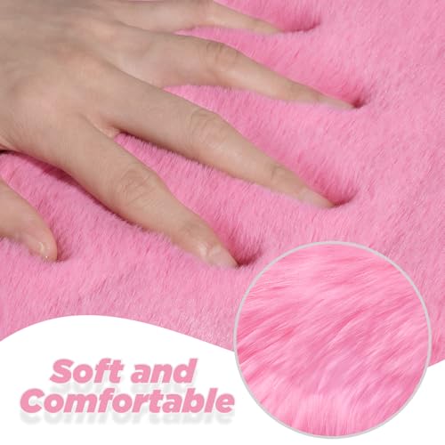 SEG Direct Auto Center Console Cover, Furry Car Armrest Cover, Soft Fluffy Middle Console Pad, Car Armrest Seat Box Cover for Women Men, Universal Fit for Most Vehicle, SUV, Truck, Car (Pink) - color: Pink