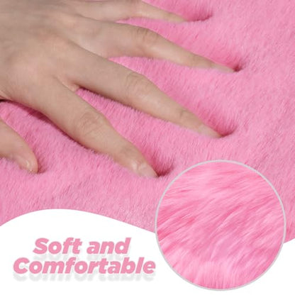 SEG Direct Auto Center Console Cover, Furry Car Armrest Cover, Soft Fluffy Middle Console Pad, Car Armrest Seat Box Cover for Women Men, Universal Fit for Most Vehicle, SUV, Truck, Car (Pink) - color: Pink
