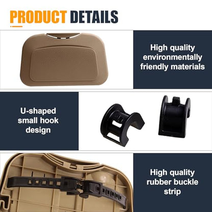 Car Cup Holder Tray, Foldable Detachable Car Headrest Backseat Organizer, Multifunctional Adjustable Food Table Tray, Universal Auto Travel Accessories for Most Cars/Trucks/SUVs (Beige) - color: Beige