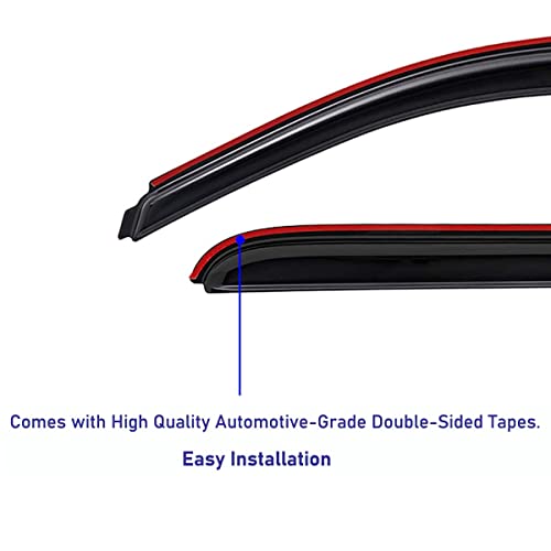 Lightronic Extra Durable In-Channel Window Visor, Fit Chevrolet & GMC C/K 1500, 2500, 3500 1988-1999, Regular/Extended Cab, 1992-1999 Tahoe & Yukon, 1992-1994 Blazer (NOT Fit S10 Blazer), Smoke, 2-Pcs - size: In-Channel